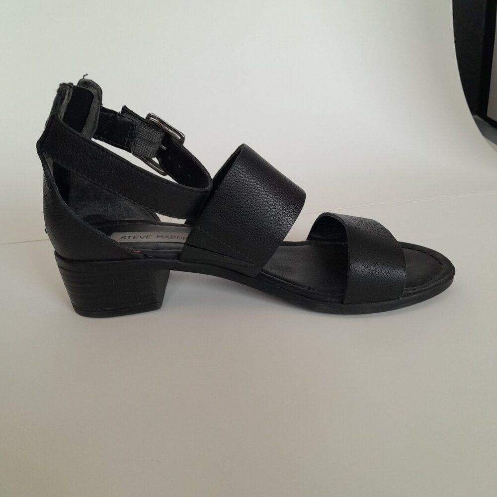 Women Steven Madden Shoes Black Strappy Heel Size 6.5M